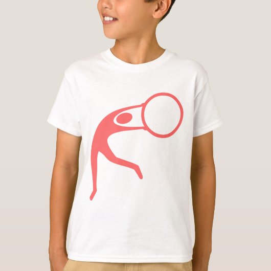Rhythmic Gymnastic Figuur - Tropisch Roze T-shirt (Voorkant)