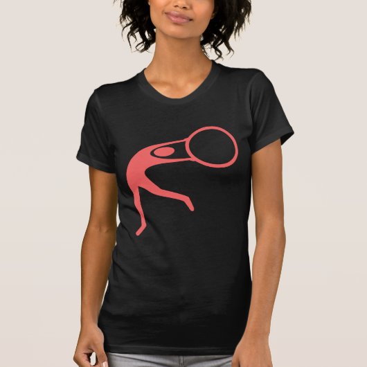 Rhythmic Gymnastic Figuur - Tropisch Roze T-shirt (Voorkant)