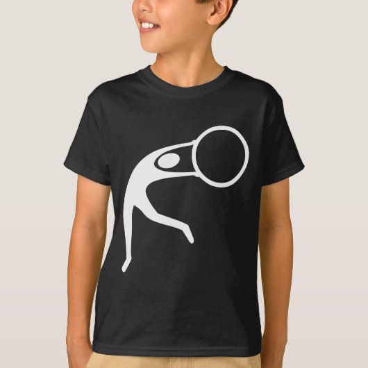 Rhythmic Gymnastic Figuur — Wit T-shirt (Voorkant)