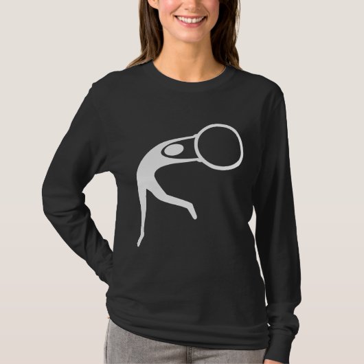 Rhythmic Gymnastic Figuur — Wit T-shirt (Voorkant)