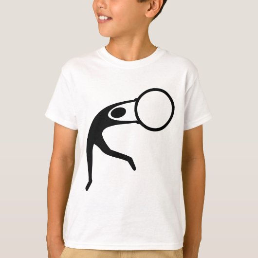 Rhythmic Gymnastic Figuur - Zwart T-shirt (Voorkant)