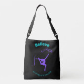 Rhythmic gymnastic geloven dat alles mogelijk is crossbody tas (Achterkant)