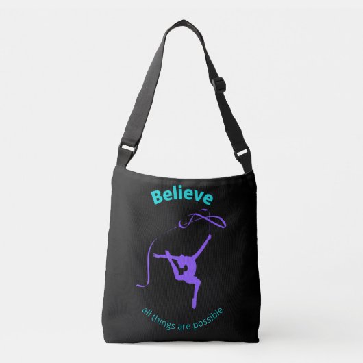 Rhythmic gymnastic geloven dat alles mogelijk is crossbody tas (Voorkant)