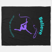Rhythmic gymnastic geloven dat alles mogelijk is fleece deken (Voorkant (Horizontaal))