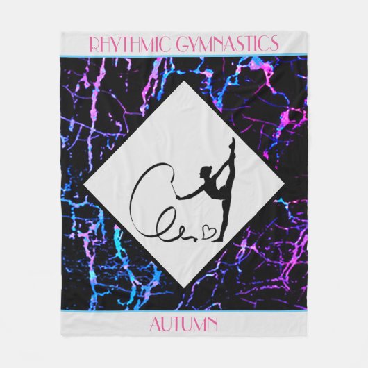 Rhythmic Gymnastics Abstract Fleece Blanket (Voorkant)