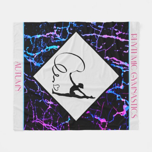 Rhythmic Gymnastics Abstract Fleece Blanket (Voorkant (Horizontaal))