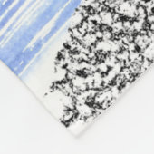 Rhythmic Gymnastics Blue Abstract met Silver Glam Fleece Deken (Hoek)