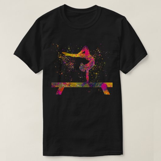 Rhythmic gymnastics competition in waterverf 22 t-shirt (Design voorkant)