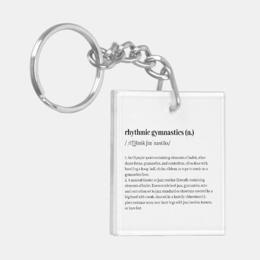 Rhythmic Gymnastics Definition Sleutelhanger (Voorkant Links)