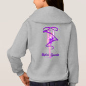 Rhythmic Gymnastics Flower Ribbon Front Zip Hoodie (Achterkant)