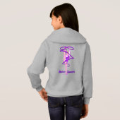 Rhythmic Gymnastics Flower Ribbon Front Zip Hoodie (Achterkant volledig)