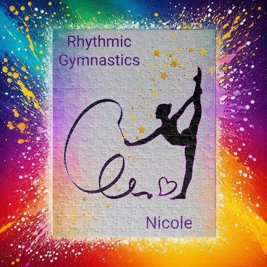 Rhythmic Gymnastics Girls Ribbon Puzzle Legpuzzel