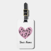 Rhythmic Gymnastics Heart Personalized Luggage Tag Bagagelabel (Voorkant verticaal)