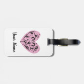 Rhythmic Gymnastics Heart Personalized Luggage Tag Bagagelabel (Achterkant horizontaal)