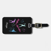 Rhythmic Gymnastics Hoop, Ribbon and Ball Bagagelabel (Voorkant horizontaal)