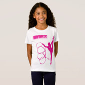 Rhythmic Gymnastics Hot Pink T-shirt (Voorkant volledig)
