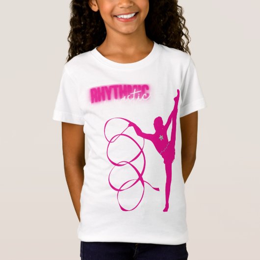 Rhythmic Gymnastics Hot Pink T-shirt (Voorkant)