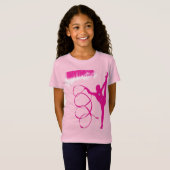 Rhythmic Gymnastics Hot Pink T-Shirt (Voorkant volledig)
