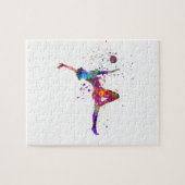 Rhythmic gymnastics in watercolor legpuzzel (Horizontaal)