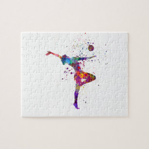 Rhythmic gymnastics in watercolor legpuzzel