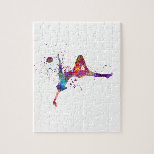 Rhythmic gymnastics in watercolor legpuzzel (Verticaal)