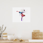 Rhythmic gymnastics in watercolor poster (Keuken)
