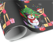 Rhythmic Gymnastics kerstfeestmaal Cadeaupapier (Rol Hoek)
