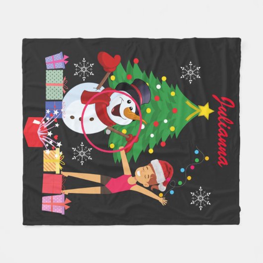 Rhythmic Gymnastics kerstfeestmaal Fleece Deken (Voorkant (Horizontaal))