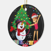 Rhythmic Gymnastics kerstfeestmaal Keramisch Ornament (Links)