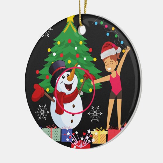 Rhythmic Gymnastics kerstfeestmaal Keramisch Ornament (Links)