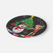 Rhythmic Gymnastics kerstfeestmaal Papieren Bordje (Gekanteld)