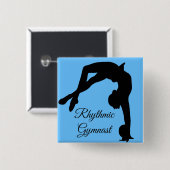 Rhythmic Gymnastics-knoppen "gymnast-cadeaus" Vierkante Button 5,1 Cm (Voorkant /achterkant)
