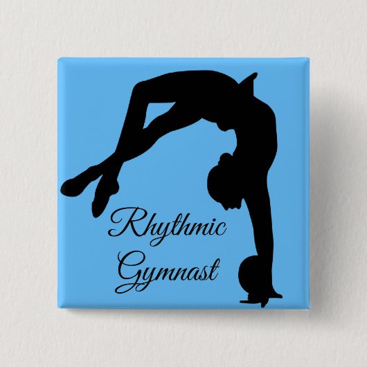 Rhythmic Gymnastics-knoppen "gymnast-cadeaus" Vierkante Button 5,1 Cm (Voorkant)