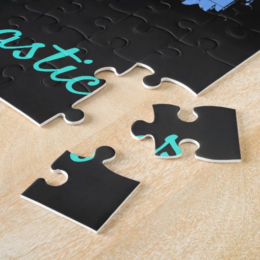 Rhythmic Gymnastics Love in Green and Aqua Legpuzzel (Zijkant)