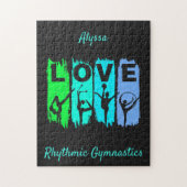 Rhythmic Gymnastics Love in Green and Aqua Legpuzzel (Verticaal)