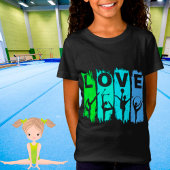 Rhythmic Gymnastics Love in Green and Aqua T-Shirt