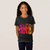 Rhythmic Gymnastics Love in Pink Red Oranje Yellow T-shirt (Voorkant volledig)