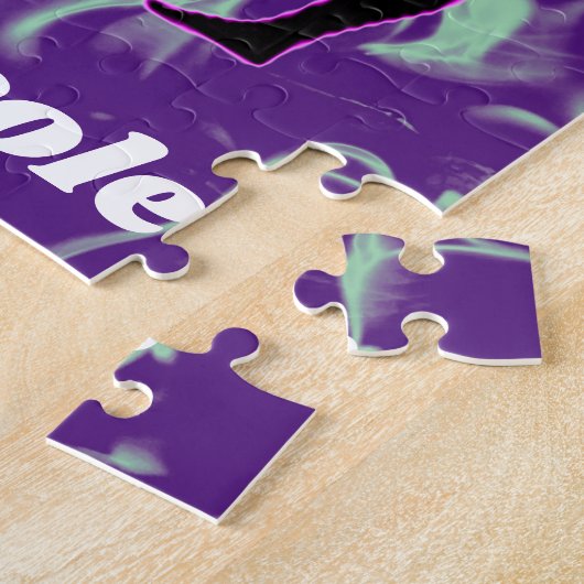 Rhythmic Gymnastics Paars en Mint Swirl Legpuzzel (Zijkant)