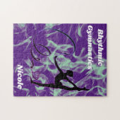 Rhythmic Gymnastics Paars en Mint Swirl Legpuzzel (Horizontaal)