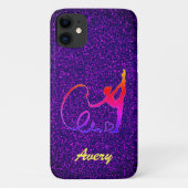 Rhythmic Gymnastics Paars Sparkle Case-Mate iPhone Case (Achterkant)