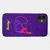 Rhythmic Gymnastics Paars Sparkle Case-Mate iPhone Case (Achterkant (horizontaal))