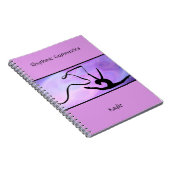 Rhythmic Gymnastics Paarse Ribbon Notitieboek (Rechterzijde)
