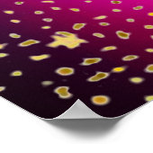 Rhythmic Gymnastics Pink & Paars Gold Stars Poster (Hoek)