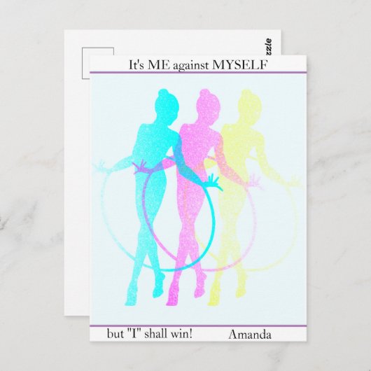 Rhythmic Gymnastics reflecteert me, mezelf en ik Briefkaart (Voorkant / Achterkant)