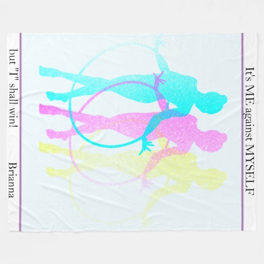 Rhythmic Gymnastics reflecteert me, mezelf en ik Fleece Deken (Voorkant (Horizontaal))