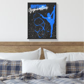 Rhythmic Gymnastics Ribbon and Stars Canvas Afdruk (Insitu (Slaapkamer))