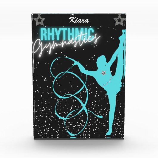 Rhythmic Gymnastics Ribbon and Stars Fotoblokken (Voorkant)