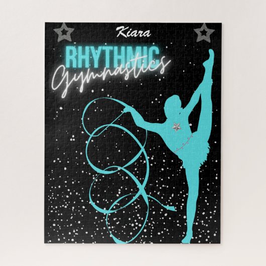 Rhythmic Gymnastics Ribbon and Stars Jigsaw Puzz Legpuzzel (Verticaal)
