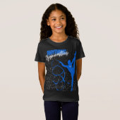 Rhythmic Gymnastics Ribbon and Stars T-Shirt (Voorkant volledig)