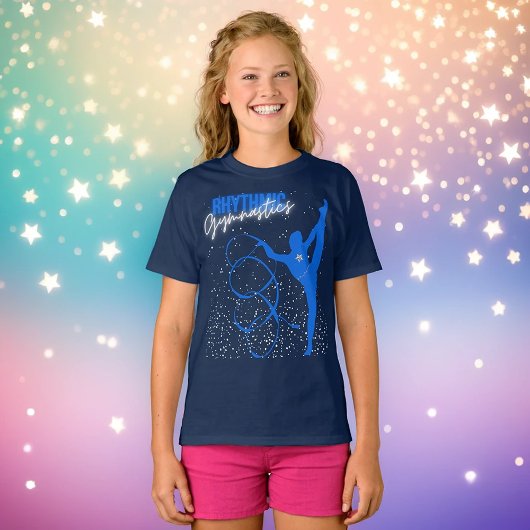 Rhythmic Gymnastics Ribbon and Stars T-Shirt